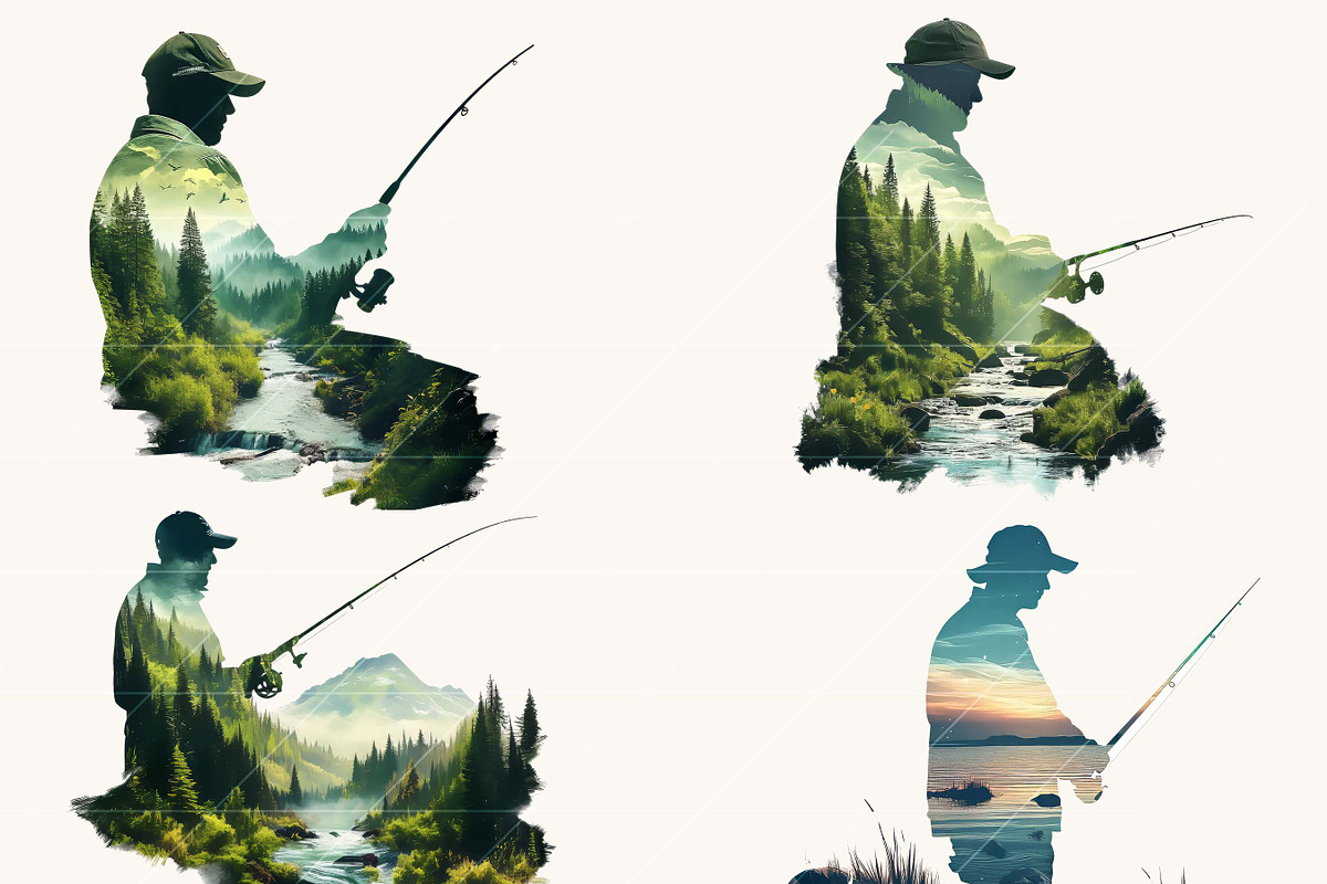 Watercolor Silhouette Clipart Bundle, a Person Illustration by Design Scotch (Photo 4 of 7)
