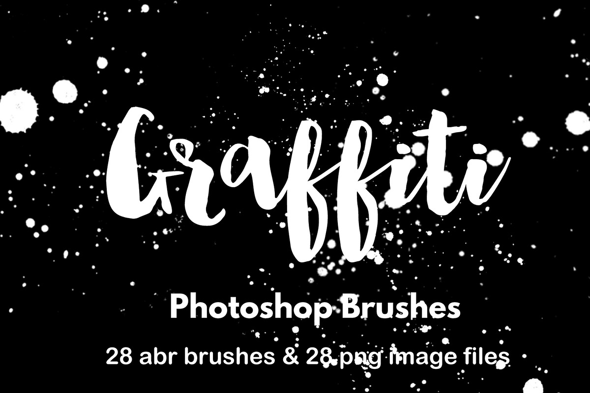 Paint splatter photoshop brush set, a Brush Add-On by FOXYdigitalart (Photo 1 of 6)