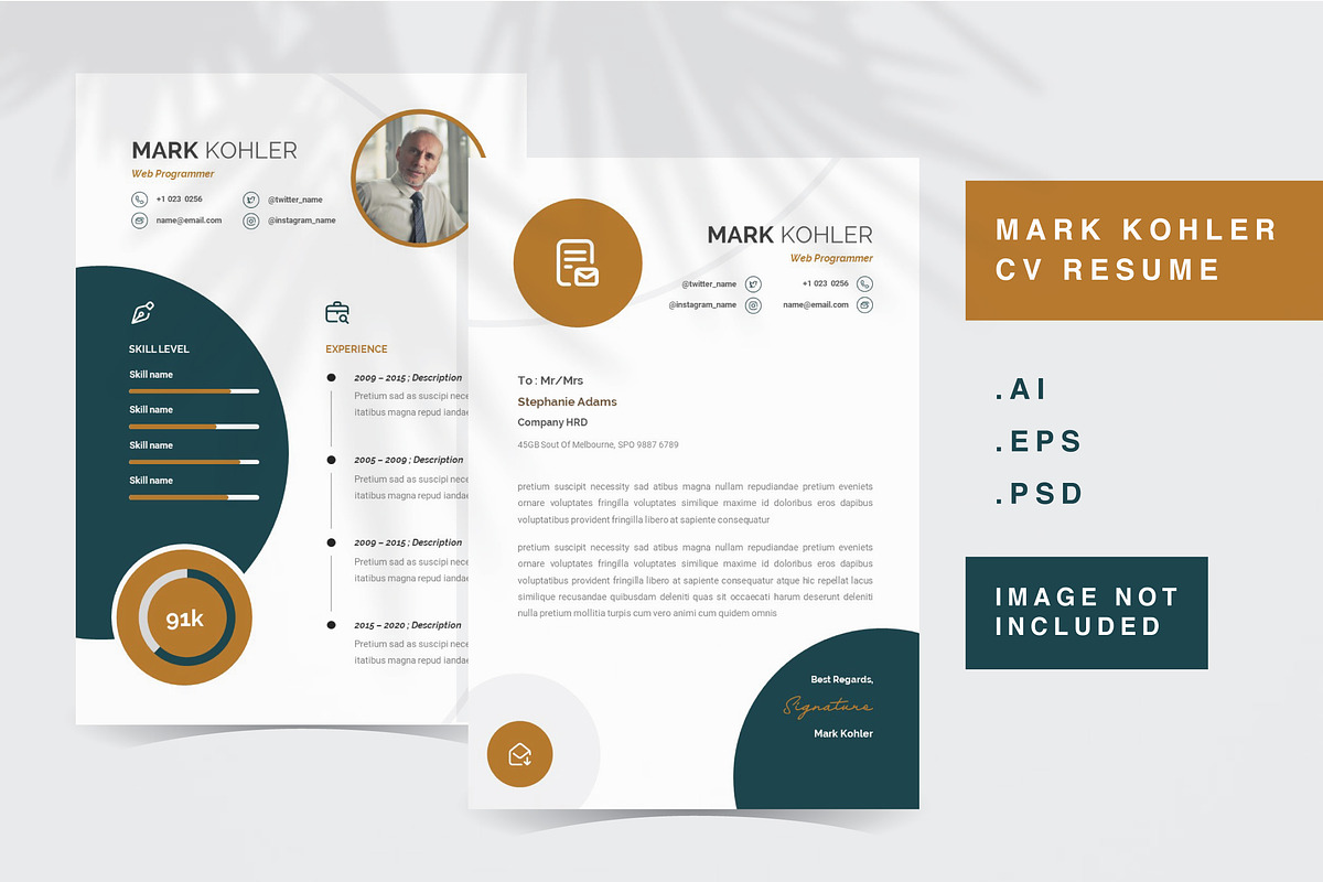 Mark Kohler - CV Resume Template, a Resume Template by QueenType