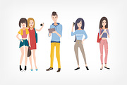 Young people with gadgets set, a Person Illustration by Good Studio (Thumbnail 2 of 5)