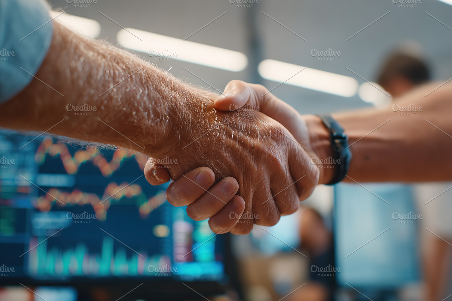 Growth partnership between startup CEO and investor during business meeting in, a Photo by AlyaAnd