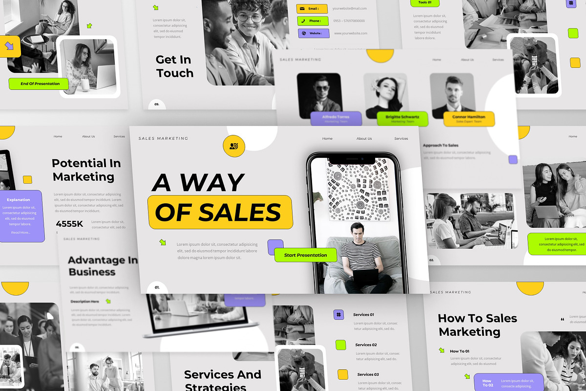 Sales Marketing PowerPoint Template, a Presentation Template by MtvtdArt (Photo 2 of 6)