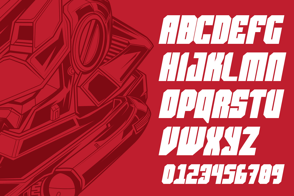 MOOGE (futuristic font) preview 3