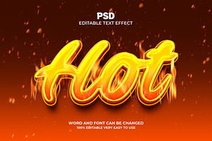 Hot 3d Editable Text Effect