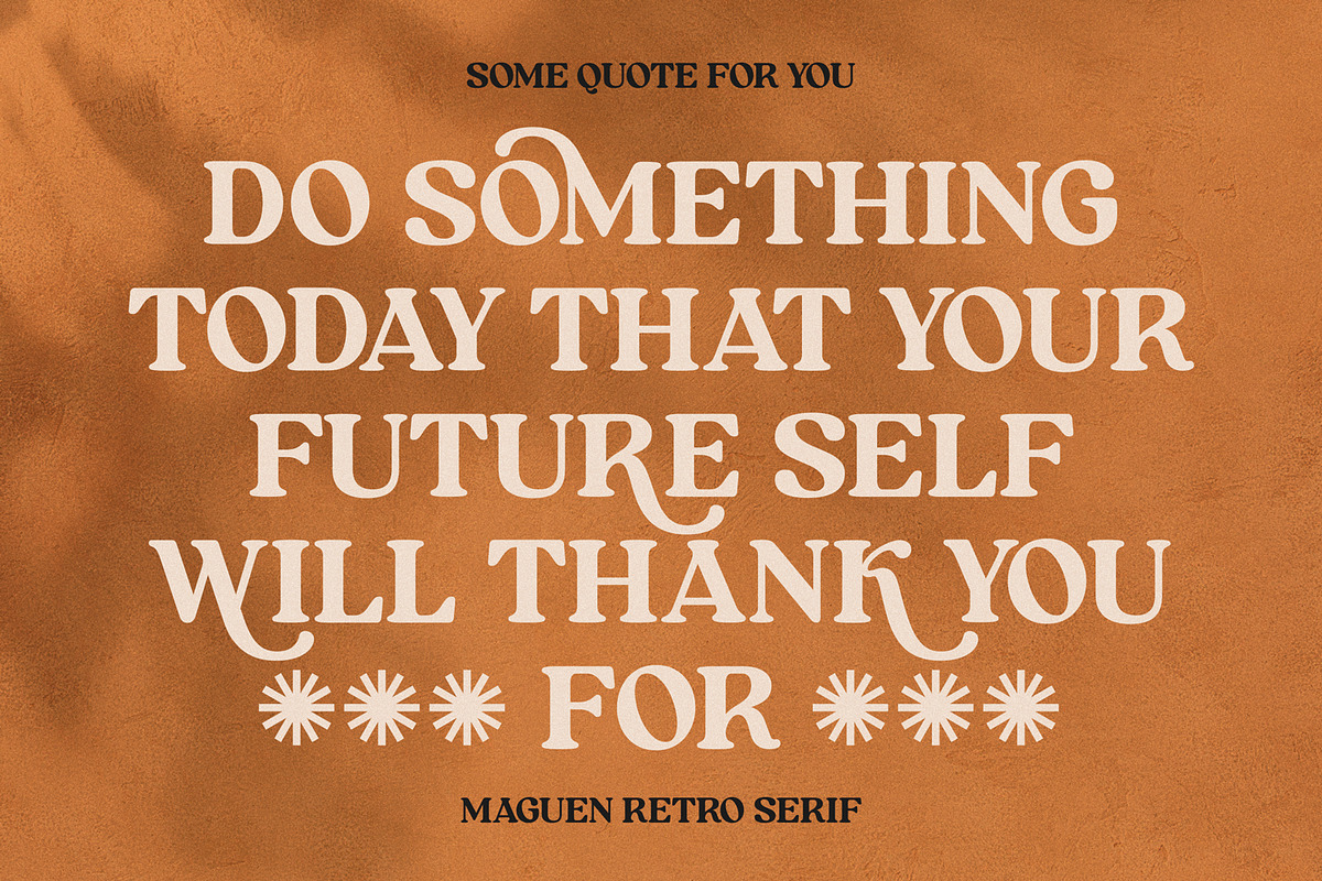 Maguen Modern Retro Display, a Sans Serif Font by Typetemp Studio (Photo 7 of 14)