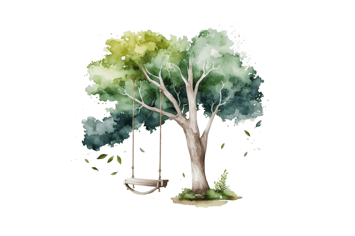 Watercolor Tree Swings Clipart Bundl, an Object Graphic by Regulrcrative (Photo 7 of 7)