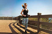 Running Women - Leggings Mock-Up, a Bottom Mockup by dedpixel supply co. (Thumbnail 2 of 2)