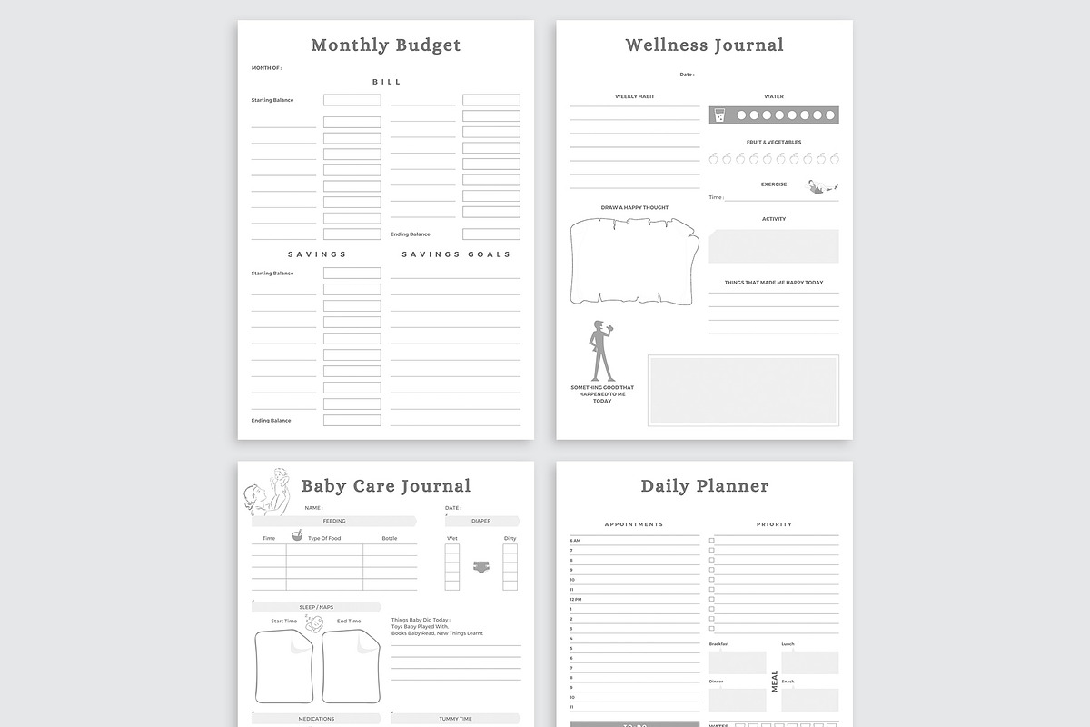 Canva Ultimate Planner Bundle Vol.27, a Stationery Template by Amit Debnath