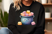 Watercolor Kawaii Halloween Clipart, an Illustration by DreamCafeArt (Thumbnail 5 of 7)
