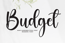 Budget | Script Font