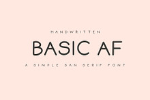 Basic AF Font: Handwritten San Serif
