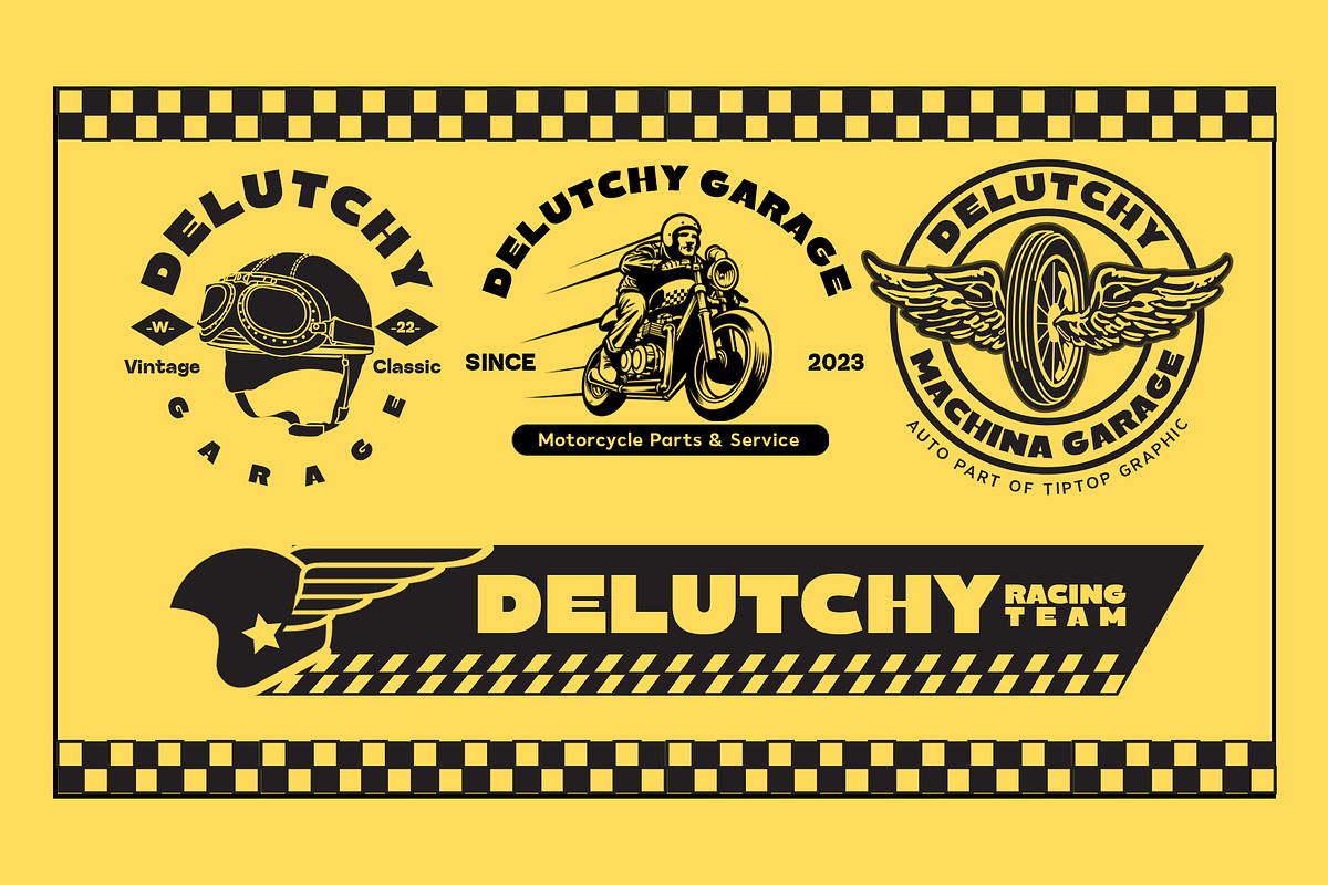 Delutchy | Display Retro Bold Font, a Sans Serif Font by Tiptop Graphic (Photo 4 of 9)