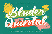 Bluder Quintal Bold Calligraphy Font, a Script Font by stylishtype.co (Thumbnail 1 of 20)