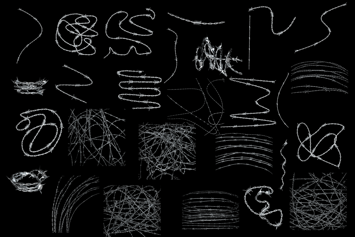 Barbed Wire Branding Identity Mockup, a Mockup by Dirtybarn (Photo 2 of 10)