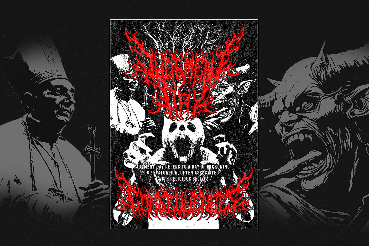 Cursed Obscure Death Metal Font, a Blackletter Font by Fonday Studio (Photo 13 of 19)