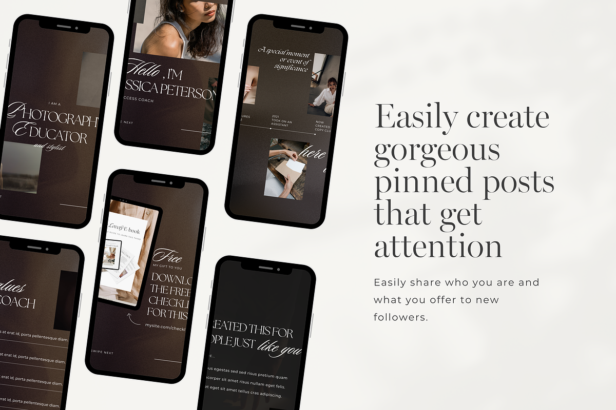Instagram Pinned Post Carousels DARK, a Social Media Template by Tabitha Emma (Photo 6 of 9)