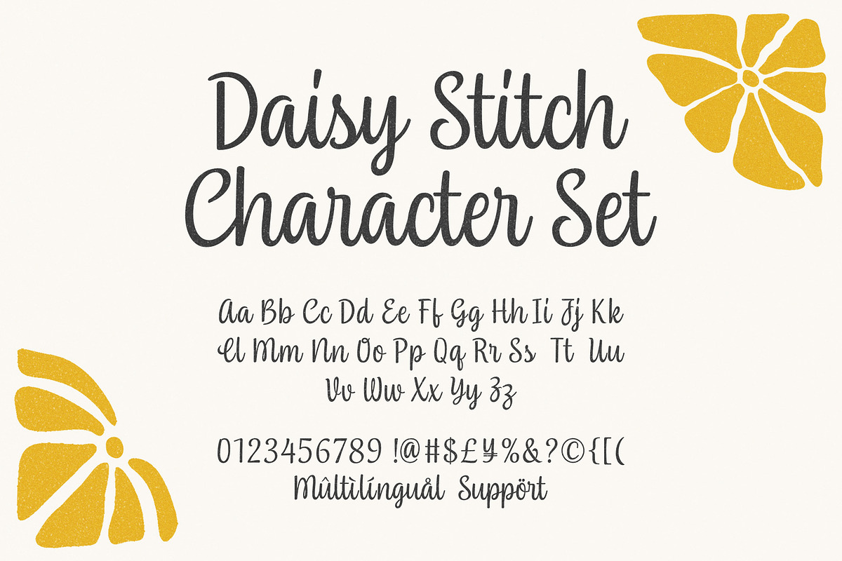 Daisy Stitch: A charming handwritten, a Handwritten Font by Four Lines Std. (Photo 8 of 9)