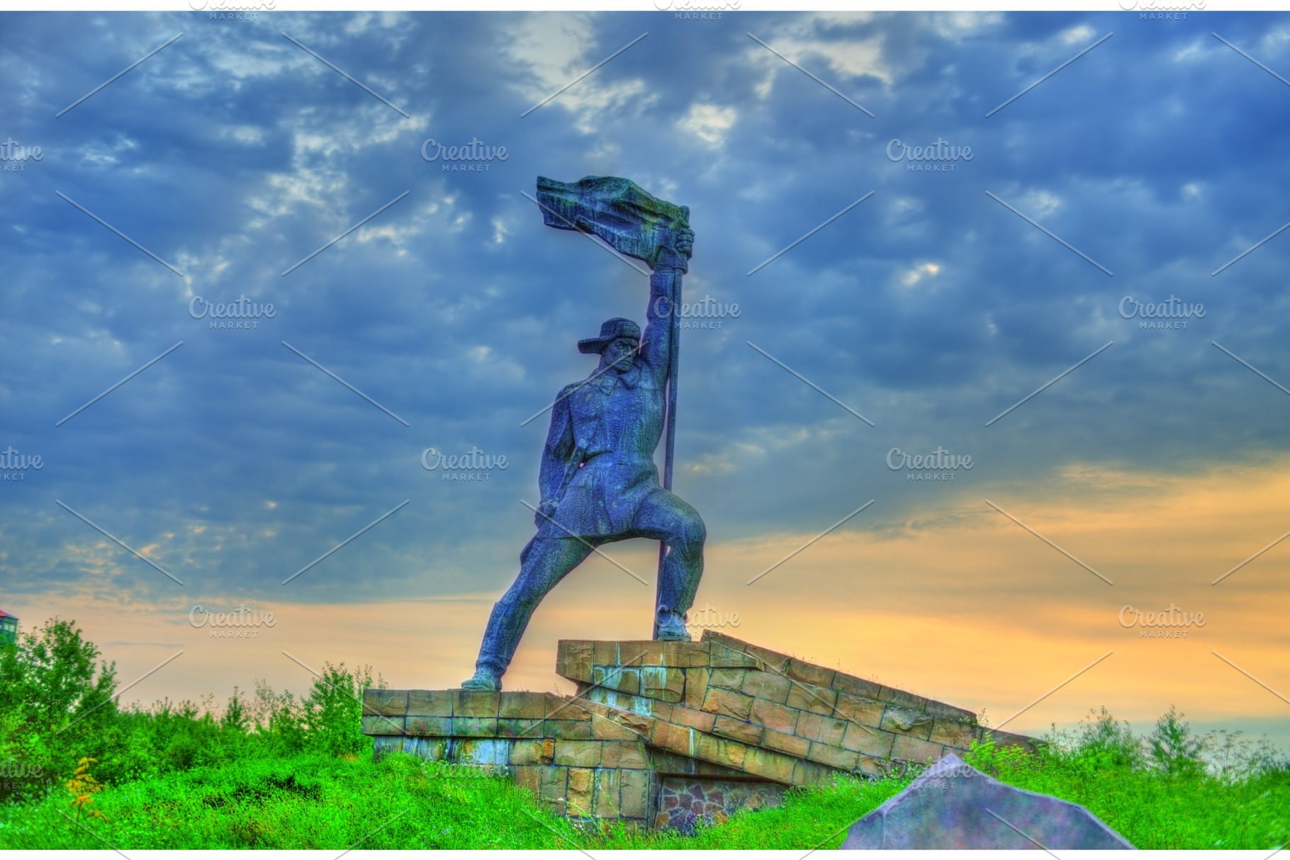 World War II monument at the Ukraine - Slovakia border in Uzhhorod, an Architecture Photo by Leonid Andronov
