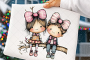 Sweet Pastel Valentine Couple Clipar, an Illustration by SinaCreation (Thumbnail 4 of 6)