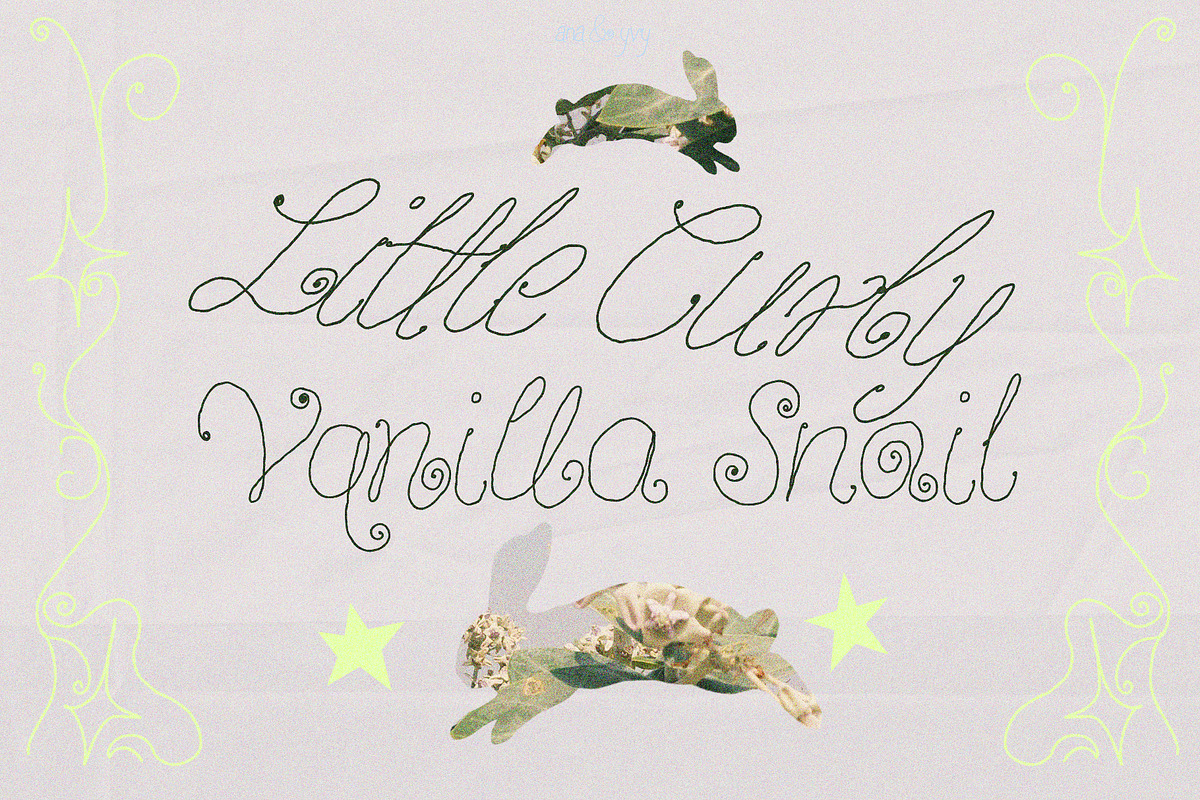 Vanilla Snail Curly Font Collection, a Handwritten Font by ana & yvy (Photo 1 of 12)