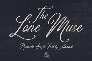 The Lone Muse Romantic Script Font, a Script Font by AnMark