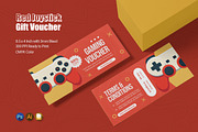 Red Joystick Gift Voucher, a Print Template by Esensifiksi.studio (Thumbnail 1 of 2)