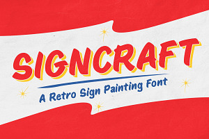 Signcraft - Retro Sign Painting Font, a Handwritten Font by Surplus Type Co