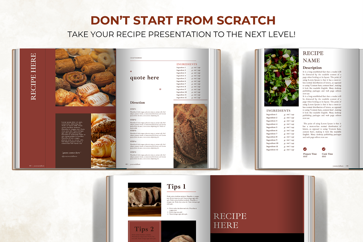 Recipe Book Template for Canva, a Poster Template by Digital By Nikoleta (Photo 3 of 10)