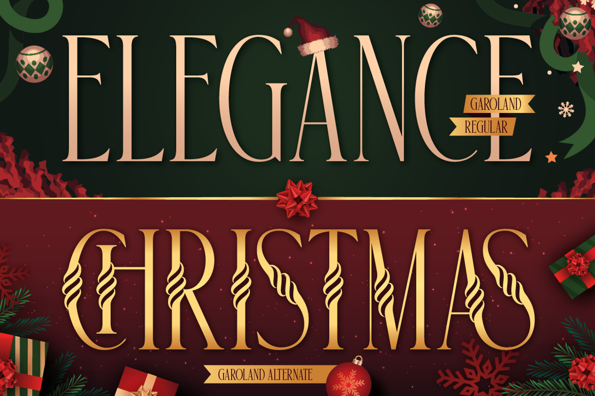 Garoland - Christmas Display Serif, a Serif Font by Burntilldead (Photo 4 of 12)