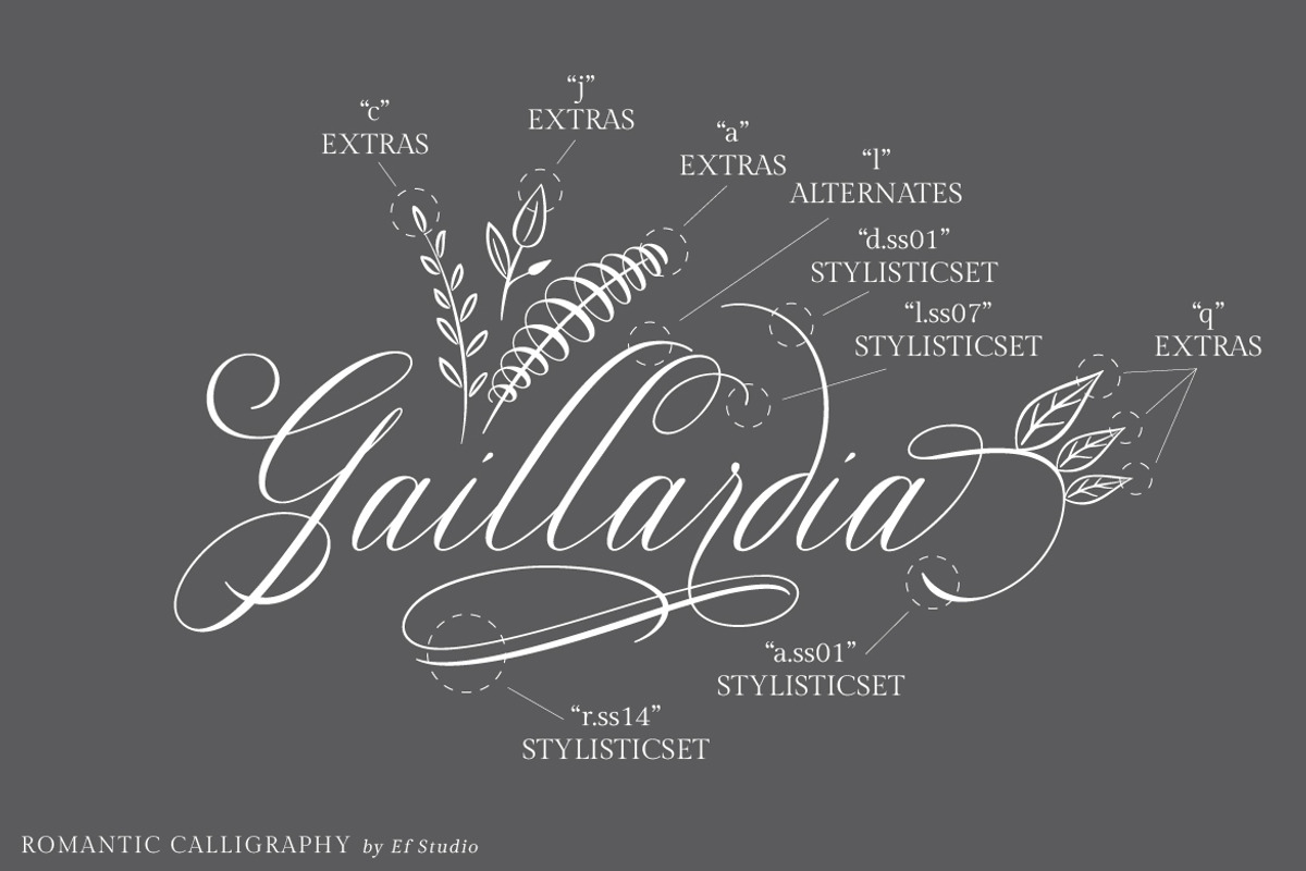 Glaston Romantic Calligraphy, a Script Font by Ef Studio (Photo 10 of 13)