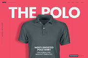 Men's Ghosted Polo Shirt Mockups, a Shirt Mockup by PrePress Toolkit (Thumbnail 1 of 4)