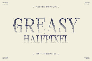 CS Greasy Halfpixel, a Serif Font by Craft Supply Co.