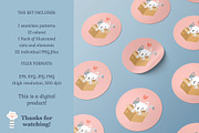 Cats illustration pack & patterns, a Graphic by Nina Bered Illustration (Thumbnail 6 of 6)