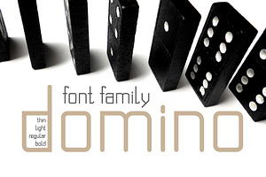 Domino font family, a Sans Serif Font by Zimages