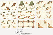 70 vintage hunting seamless pattern, a Pattern Graphic by Poppy Lane Studio (Thumbnail 6 of 10)