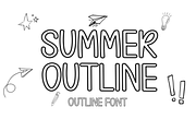 Summer Outline, a Sans Serif Font by FreshTypeINK (Thumbnail 1 of 8)