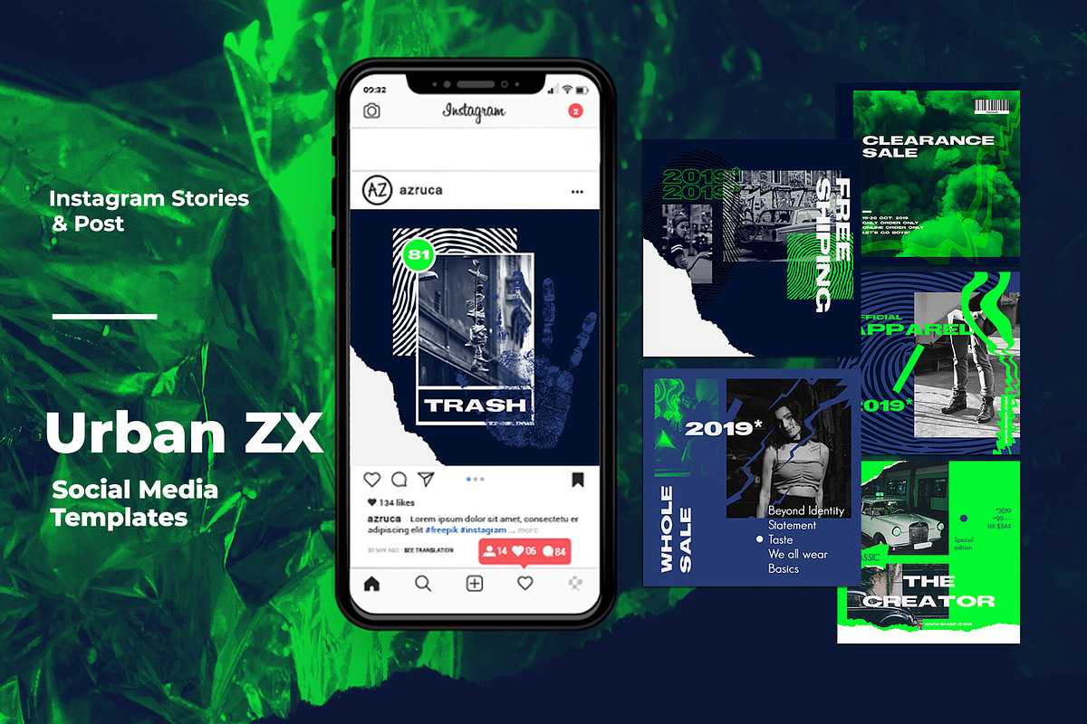 Urban Instagram Templates, a Social Media Template by Azruca | Creative ...