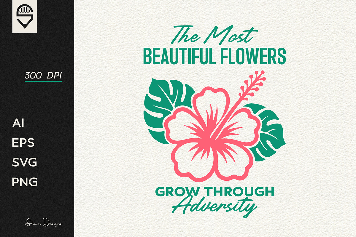Inspiring Hibiscus Floral T-shirt, a Graphic by shaondesigns (Photo 1 of 5)