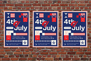 Geo Minimalism 4th of July Flyer Set, a Flyer Template by Aiyari Graphic (Thumbnail 3 of 3)