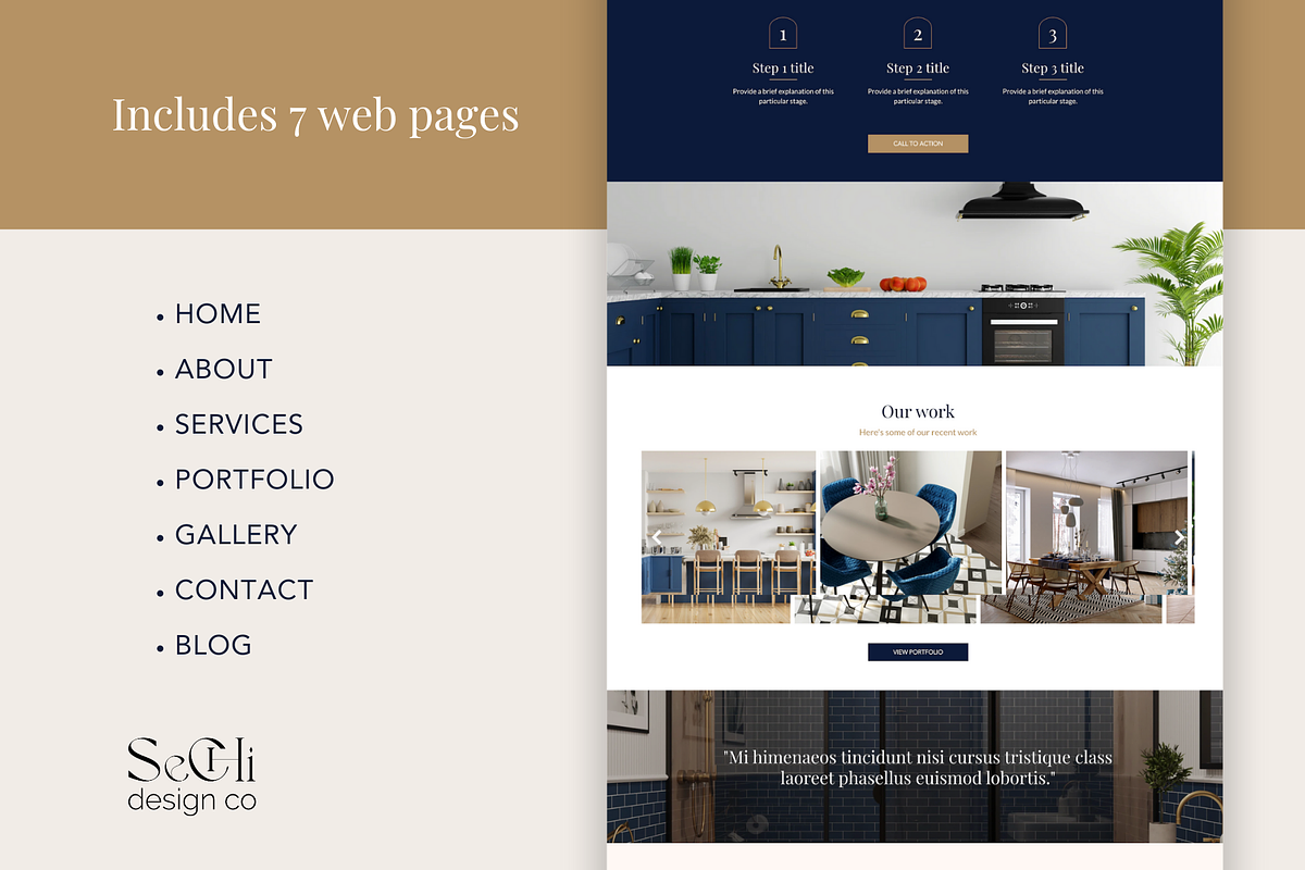 Modern Wix Website Template, a Wix Template by Sechi Design Co (Photo 3 of 5)