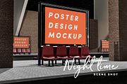 Poster Design Mockup (Bus Stop), a Print Template by illustrated (Thumbnail 12 of 14)