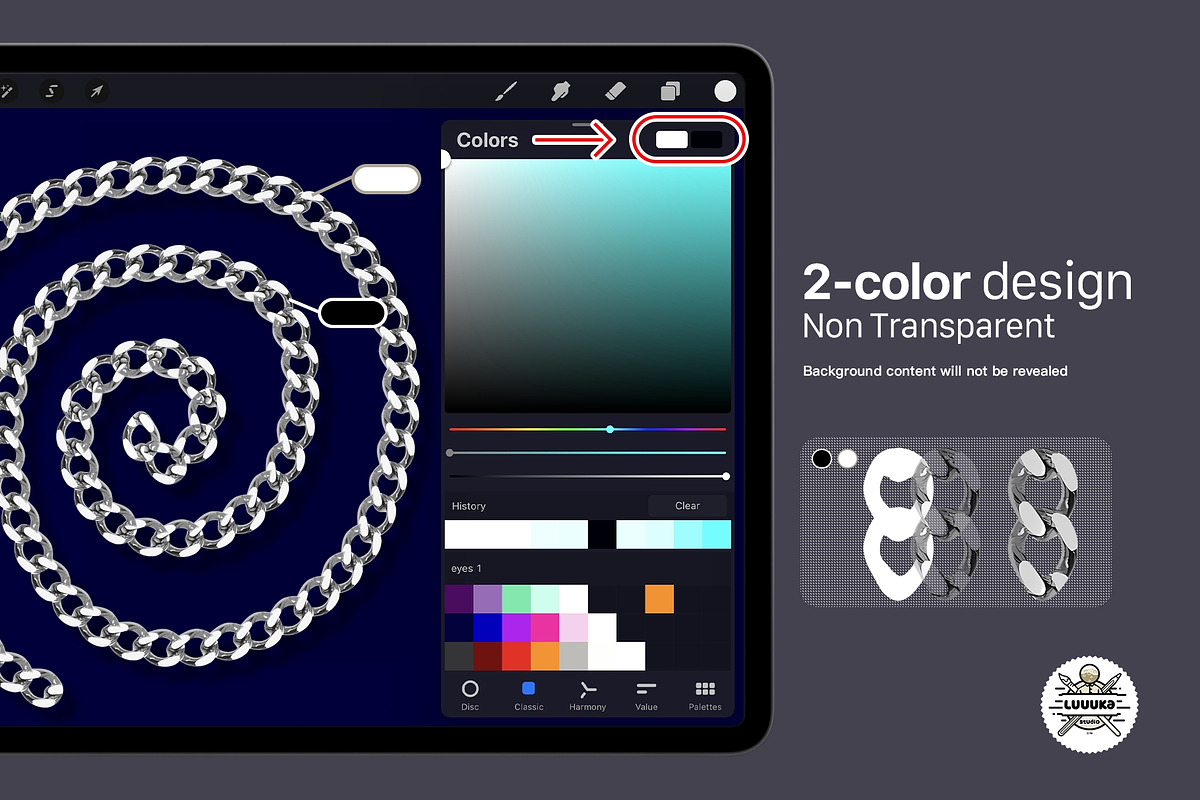30 Procreate Chain brashes set, a Brush Add-On by Luuuka studio (Photo 3 of 6)