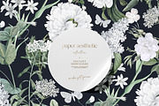 White Flowers Botanical Paper Pack, a Pattern Graphic by paper aesthetic (Thumbnail 1 of 8)