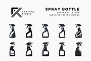 Spray Bottle Icon Vector, an Icon by Akatype Studio (Thumbnail 1 of 3)