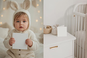 Card Mockups Baby Nursery Shower, a Product Mockup by Alisles (Thumbnail 3 of 12)