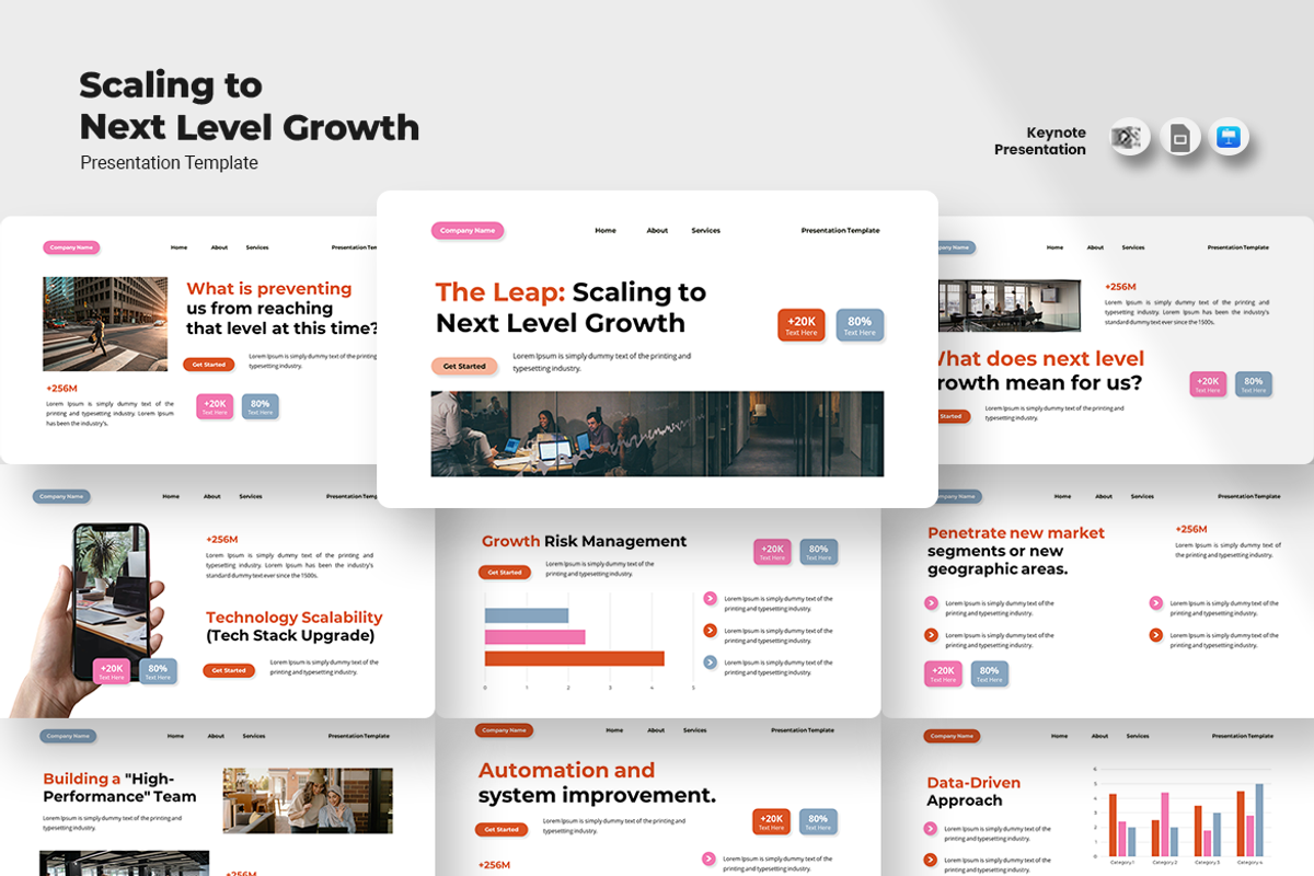 Growth to the Next Level - Keynote, a Presentation Template by QR Design Studio (Photo 1 of 3)