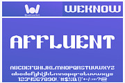 Affluent font, a Sans Serif Font by weknow (Thumbnail 1 of 8)
