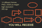 Red marquee frames bundle, an Object Graphic by MariiaVD (Thumbnail 3 of 4)