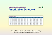 Mortgage Payoff Calculator - Excel, an App Template by Ardent Workshop (Thumbnail 4 of 5)
