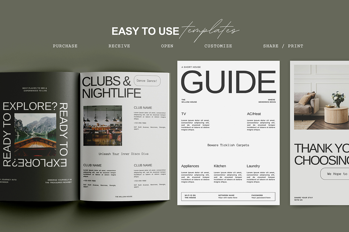 Airbnb Welcome Book Template, a Magazine Template by Prapti Design (Photo 6 of 10)